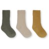 Set van 3 paar sokken - 3-pack rib socks milk/honey/basil